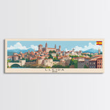 Lleida Spain Travel Print Wall Art, Panoramic City Art, Travel Art, Wall Decor, Vacation Gift, Framed Canvas Print Or Metal Art