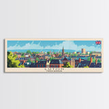 Luton United Kingdom Travel Art, City Art, Framed Canvas Print or Metal Wall Art, Europe Travel Poster, Panoramic Wall Art, Extra Wide Wall Art