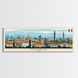 Modena Italy Travel Print Wall Art, Panoramic City Art, Travel Art, Wall Decor, Vacation Gift, Framed Canvas Print Or Metal Art