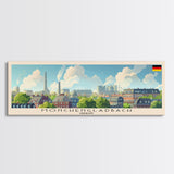 Monchengladbach Germany Travel Art, City Art, Framed Canvas Print or Metal Wall Art, Europe Travel Poster, Panoramic Wall Art, Extra Wide Wall Art