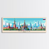 Moscow Russia Travel Print Wall Art, Panoramic City Art, Travel Art, Wall Decor, Vacation Gift, Framed Canvas Print Or Metal Art