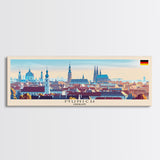 Munich Germany Wall Art, Panoramic Travel Poster, Panoramic Framed Canvas Print, City Wall Art, Wall Hanging Home Decor, Travel Art