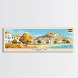 Murcia Spain Travel Art, City Art, Framed Canvas Print or Metal Wall Art, Europe Travel Poster, Panoramic Wall Art, Extra Wide Wall Art