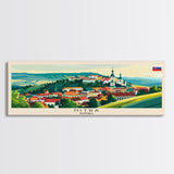 Nitra Slovakia Wall Art, Panoramic Travel Poster, Panoramic Framed Canvas Print, City Wall Art, Wall Hanging Home Decor, Travel Art