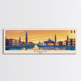 Padua Italy Wall Art, Panoramic Travel Poster, Panoramic Framed Canvas Print, City Wall Art, Wall Hanging Home Decor, Travel Art