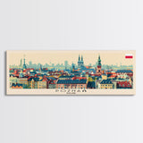 Poznan Poland Travel Art, City Art, Framed Canvas Print or Metal Wall Art, Europe Travel Poster, Panoramic Wall Art, Extra Wide Wall Art