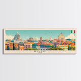 Rome Italy Travel Print Wall Art, Panoramic City Art, Travel Art, Wall Decor, Vacation Gift, Framed Canvas Print Or Metal Art