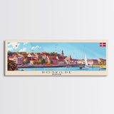 Roskilde Denmark Travel Art, City Art, Framed Canvas Print or Metal Wall Art, Europe Travel Poster, Panoramic Wall Art, Extra Wide Wall Art