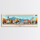 Sombor Serbia Travel Print Wall Art, Panoramic City Art, Travel Art, Wall Decor, Vacation Gift, Framed Canvas Print Or Metal Art