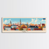 Tartu Estonia Wall Art, Panoramic Travel Poster, Panoramic Framed Canvas Print, City Wall Art, Wall Hanging Home Decor, Travel Art