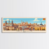 Valladolid Spain Wall Art, Panoramic Travel Poster, Panoramic Framed Canvas Print, City Wall Art, Wall Hanging Home Decor, Travel Art