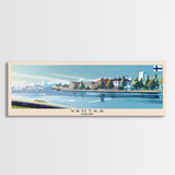 Vantaa Finland Travel Print Wall Art, Panoramic City Art, Travel Art, Wall Decor, Vacation Gift, Framed Canvas Print Or Metal Art