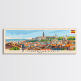 Vitoria Gasteiz Spain Travel Art, City Art, Framed Canvas Print or Metal Wall Art, Europe Travel Poster, Panoramic Wall Art, Extra Wide Wall Art