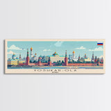 Yoshkar Ola Russia Panoramic Travel Poster, Framed Canvas Print or Metal Wall Art, Travel Art, Home Decor, Panoramic Painting, Midcentury Art