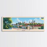 Zhytomyr Ukraine Travel Art, City Art, Framed Canvas Print or Metal Wall Art, Europe Travel Poster, Panoramic Wall Art, Extra Wide Wall Art