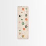 Abstract Hanging Lanterns On A Rustic Background – Framed Canvas Print With Skinny Art And Tall Art In Ukiyo-E Art And Japanese Style Art