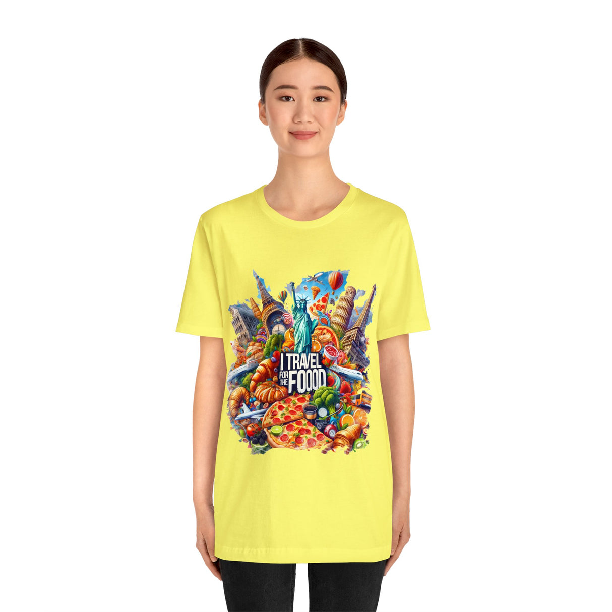 "I Travel for The Food" full color T-shirt