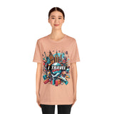 "I Travel To Shop" full color T-shirt