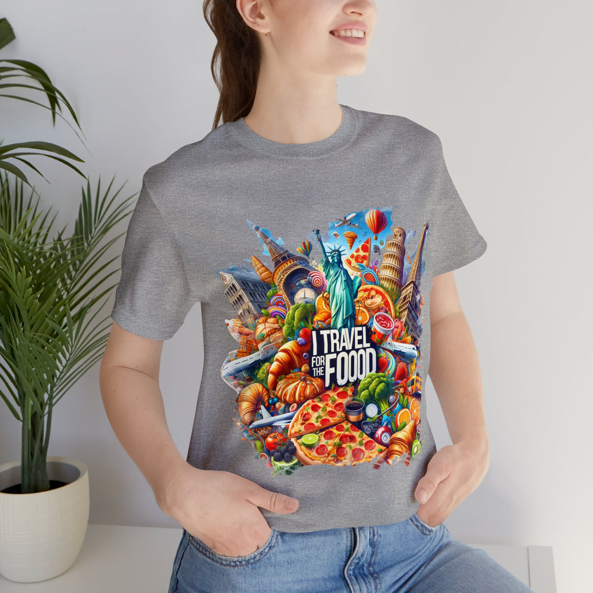 "I Travel for The Food" full color T-shirt