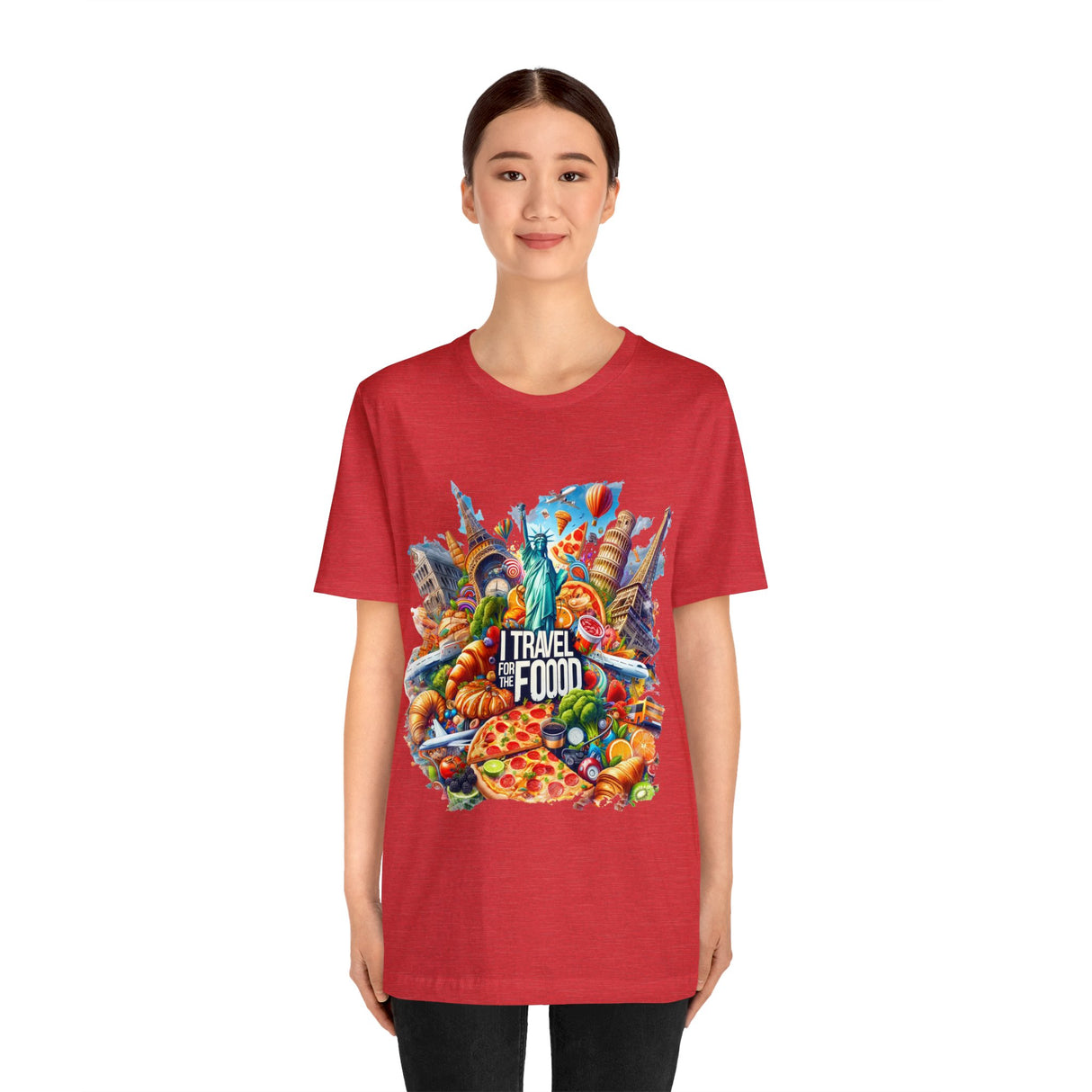 "I Travel for The Food" full color T-shirt