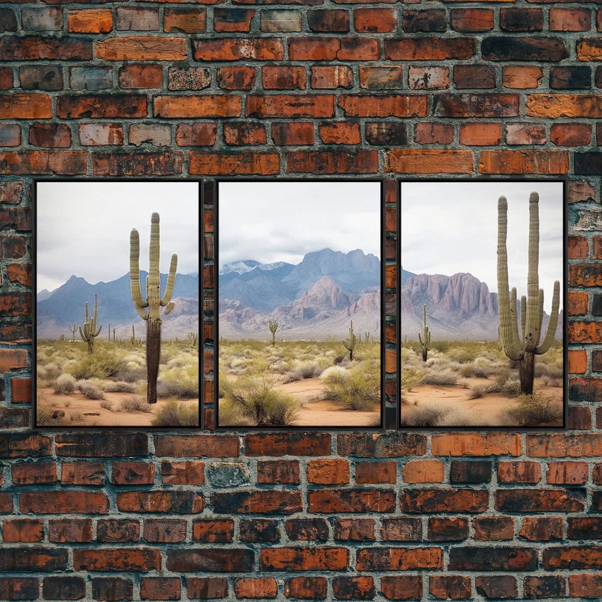 Minimalist Desert Photography Wall Art, Framed Canvas Print, Set Of 3 Prints, Framed Art, Wall Art, Handmade Gift, Home Decor, Digital Print