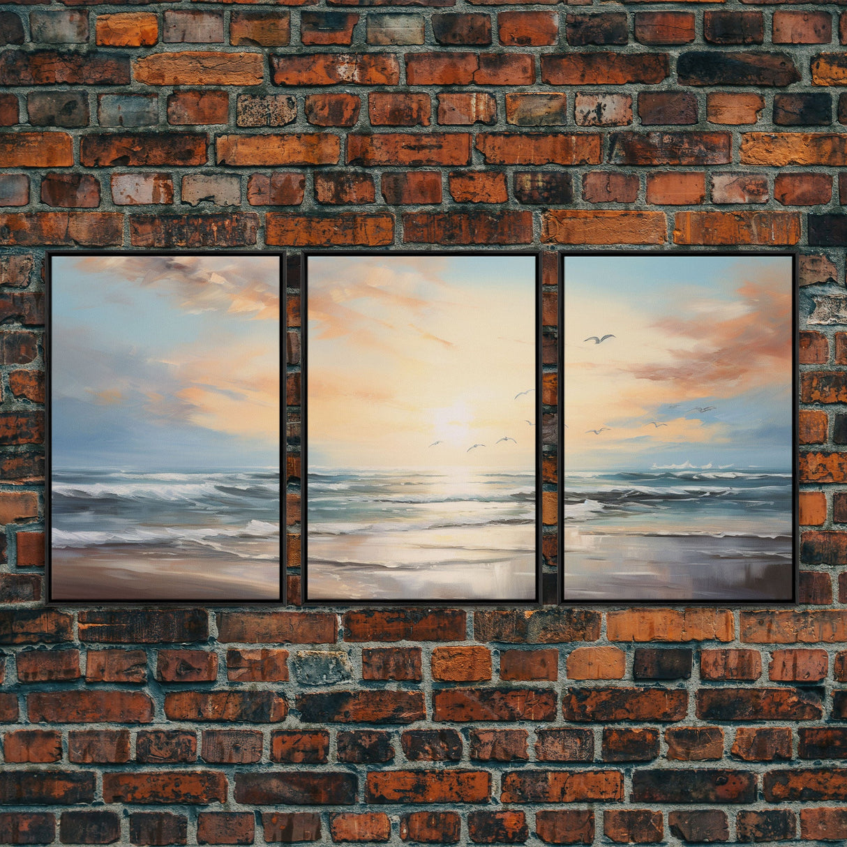 Beach Wall Art, Seascape Print, Sunset Wall Art, Canvas Print, Wall Art, 3 Piece Wall Art, Beach House Wall Decor, Home Office Art, RV Decor