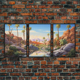 Landscape Print, Desert Wall Art, Cactus Print, Canvas Print, Set Of 3 Prints, Wall Art, 3 Piece Wall Art, Trendy Wall Art, Entryway Prints