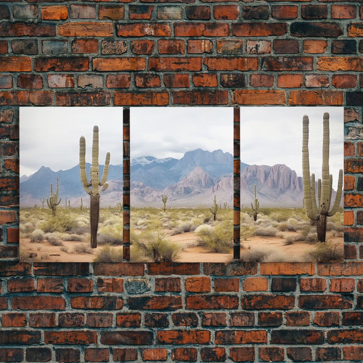 Minimalist Desert Photography Wall Art, Framed Canvas Print, Set Of 3 Prints, Framed Art, Wall Art, Handmade Gift, Home Decor, Digital Print