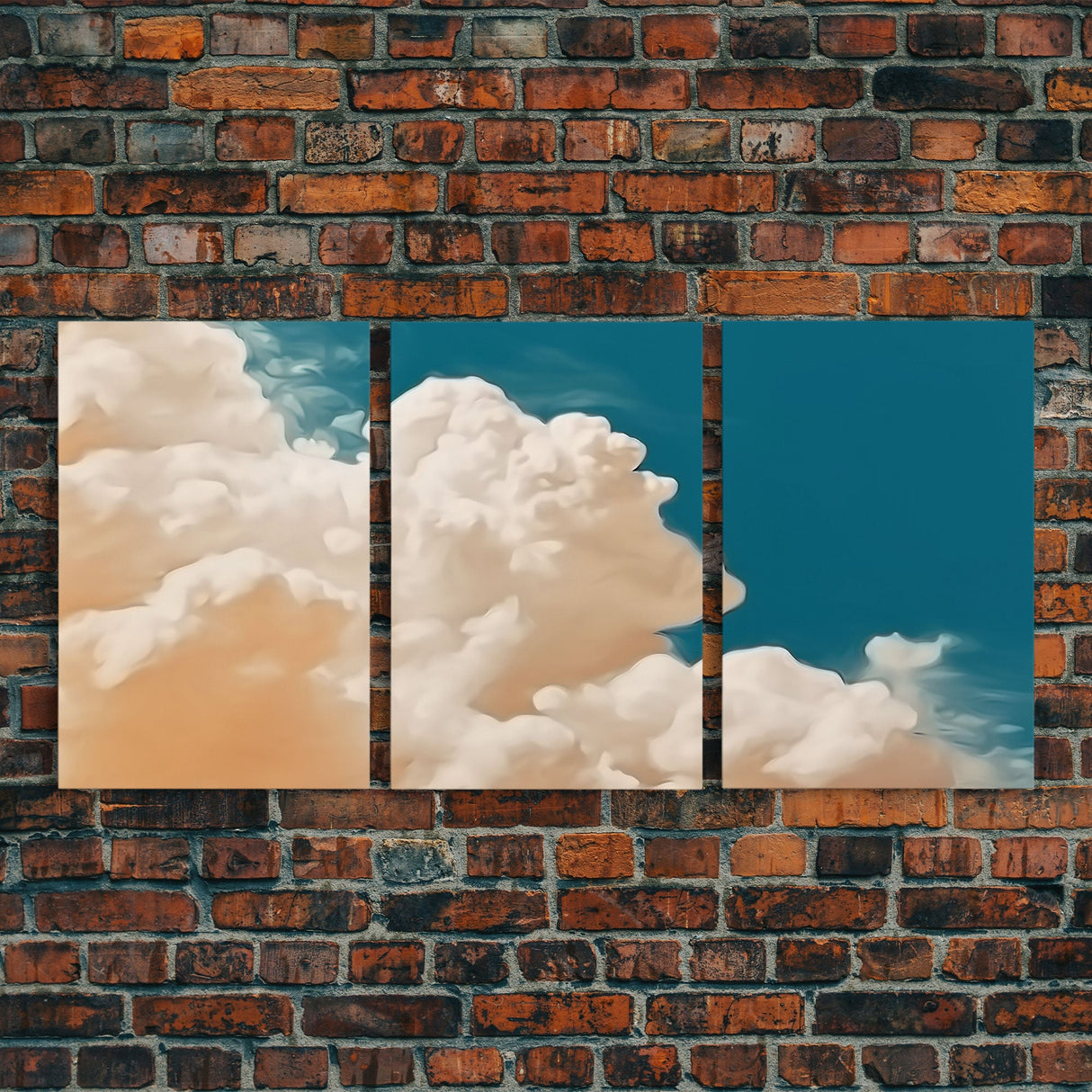 Cloud Wall Art Triptych 3 Piece Set Blue Wall Art Abstract Art Print Minimalist Wall Ar Indigo Art Maximalist Deco Sky Wall Art Sky Print