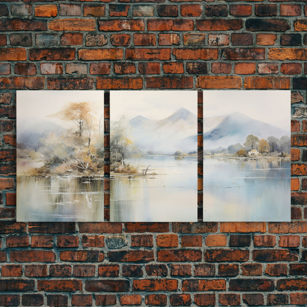 Lake Wall Art, Mountains Print, Landscape Wall Art, Nature Art, Canvas Print, Wall Art, 3 Piece Wall Art, College Dorm Decor, Office Prints