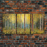 Forest Wall Art, Trees Art Print, Wildflower Wall Art, Canvas Print, Wall Art, 3 Piece Wall Art, Birthday Gift, Farmhouse Wall Art, RV Decor