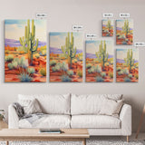 Southwestern Desert Landscape 3 Piece Canvas Prints, Painting, Minimalist Art, Decor, Wall Decor, Wallpaper, Midcentury Modern Western Decor