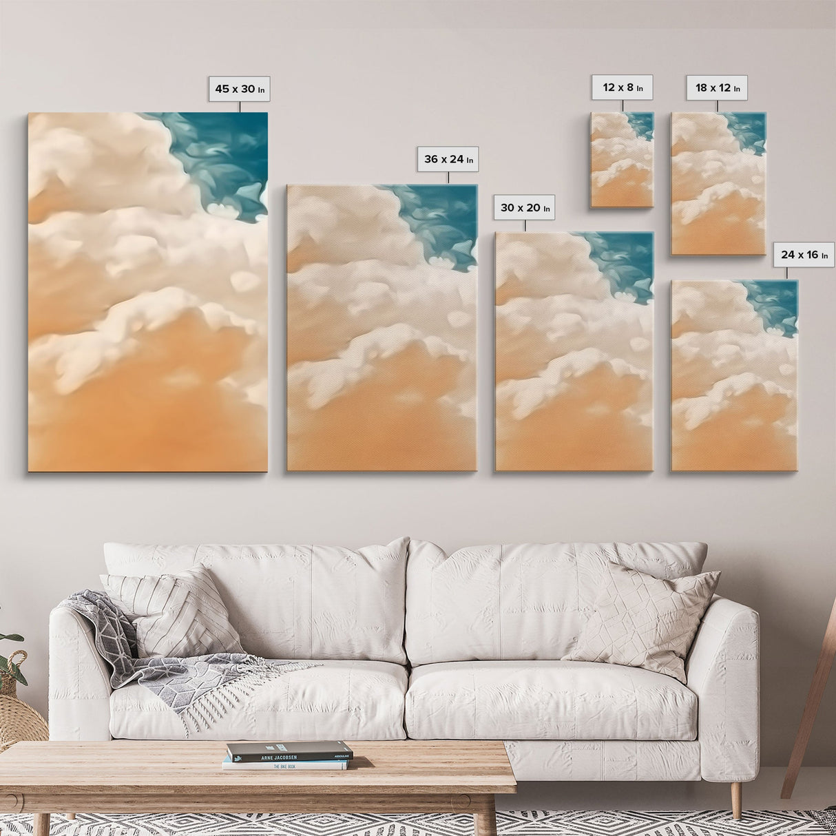 Cloud Wall Art Triptych 3 Piece Set Blue Wall Art Abstract Art Print Minimalist Wall Ar Indigo Art Maximalist Deco Sky Wall Art Sky Print