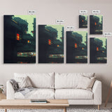 80s Style Cyberpunk Tokyo, Retrofuturism, Dystopian art, 3 piece wall art, 3 piece canvas print