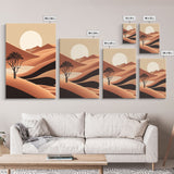 Set of 3 Desert Canvas Prints, Four Peaks Arizona Wall Art, 3 Piece Print Set, Arizona Desert, Boho Print, Modern Wall Art, Framed Canvas