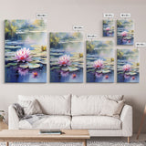 Lake Wall Art, Water Lily Art, Lotus Wall Print, Canvas Print, Wall Art, 3 Piece Wall Art, Home Wall Decor, Country Home Decor, Ranch Decor