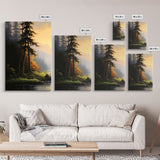 Forest Wall Art, Trees Art Print, Sunset Art, Forest Wall Art, Canvas Print, Wall Art, 3 Piece Wall Art, Dorm Room Art, Ranch House Decor