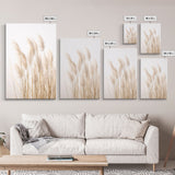 Set of 3 Pampas Grass, Beach Ocean Shore Photography Prints, Minimalist Modern Art Neutral Coastal Room Decor Framed Canvas Wall Art