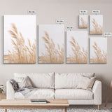 Beautiful Set of 3 Pampas Grass Beach Ocean Shore Photography Prints Minimalist Modern Art Neutral Coastal Room Decor Framed Canvas Wall Art