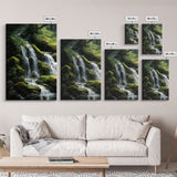 Waterfalls Wall Art, Forest Wall Print, Nature Print, Landscape Art, Canvas Print, Wall Art, 3 Piece Wall Art, Family Gift, Bookshelf Decor