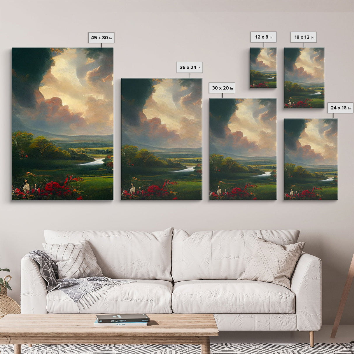 The Dark Tower, 3 Piece Panoramic Art, High Fantasy Concept Art, 3 Piece Wall Art, Ready To Hang Canvas Print