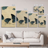 Japanese Butterflies, 3 Piece Wall Art, Ready To Hang Canvas Print, Cool Living Room Wall Art Decor