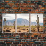 Minimalist Desert Photography Wall Art, Framed Canvas Print, Set Of 3 Prints, Framed Art, Wall Art, Handmade Gift, Home Decor, Digital Print