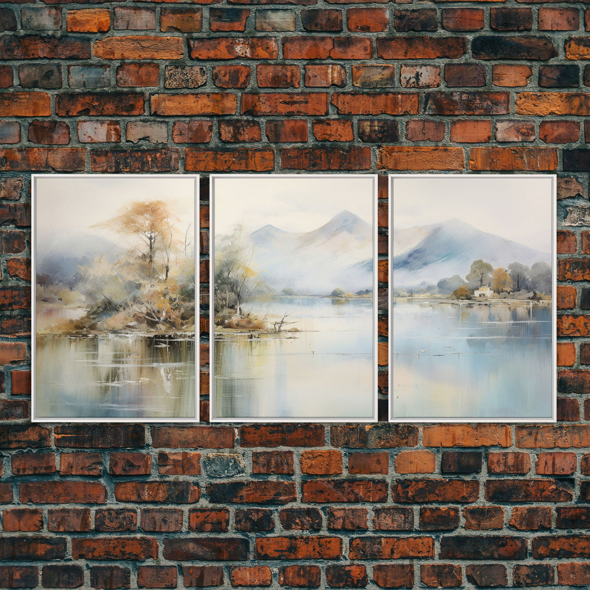 Lake Wall Art, Mountains Print, Landscape Wall Art, Nature Art, Canvas Print, Wall Art, 3 Piece Wall Art, College Dorm Decor, Office Prints