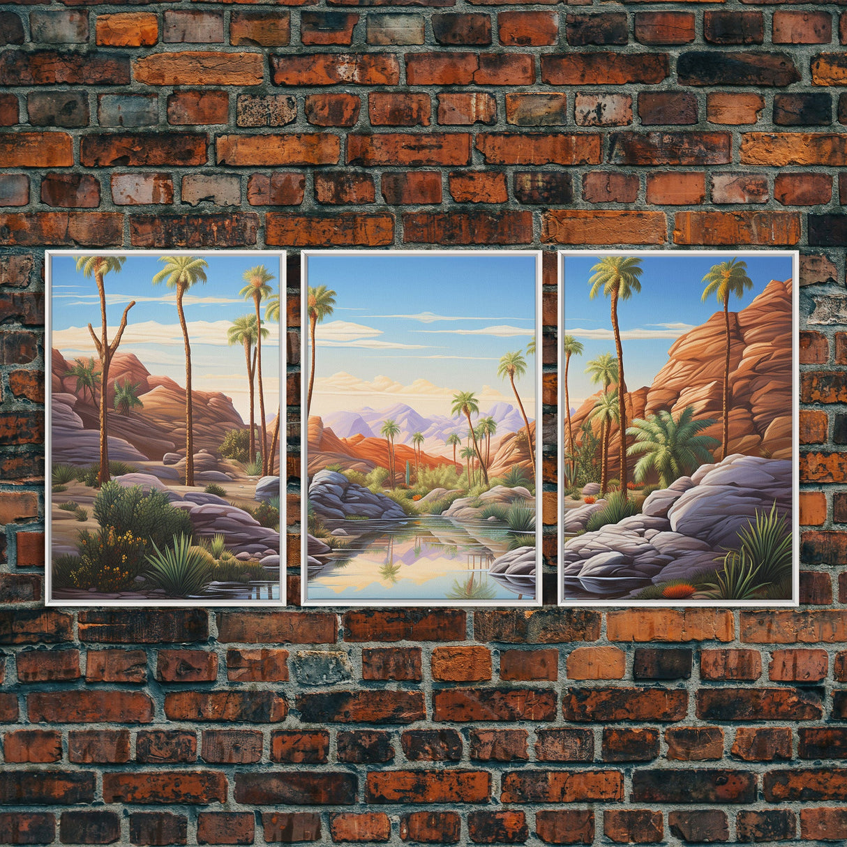 Landscape Print, Desert Wall Art, Cactus Print, Canvas Print, Set Of 3 Prints, Wall Art, 3 Piece Wall Art, Trendy Wall Art, Entryway Prints