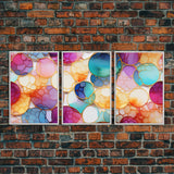 Vibrant Wall Print, Abstract Art Print, Canvas Print, Wall Art, 3 Piece Wall Art, Abstract Wall Art, Above Couch Wall Art, House Wall Art