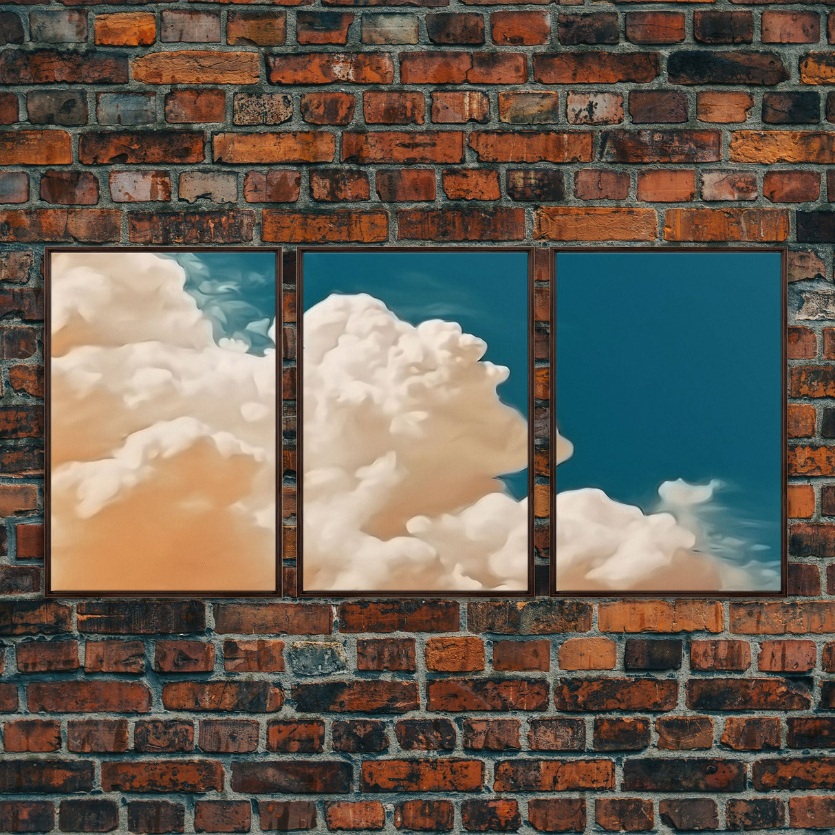 Cloud Wall Art Triptych 3 Piece Set Blue Wall Art Abstract Art Print Minimalist Wall Ar Indigo Art Maximalist Deco Sky Wall Art Sky Print