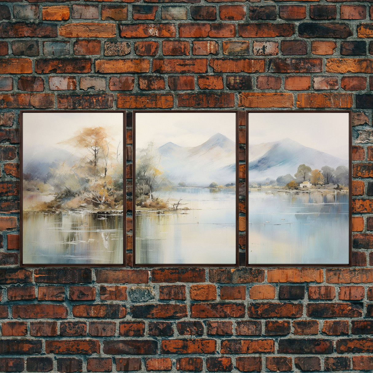 Lake Wall Art, Mountains Print, Landscape Wall Art, Nature Art, Canvas Print, Wall Art, 3 Piece Wall Art, College Dorm Decor, Office Prints