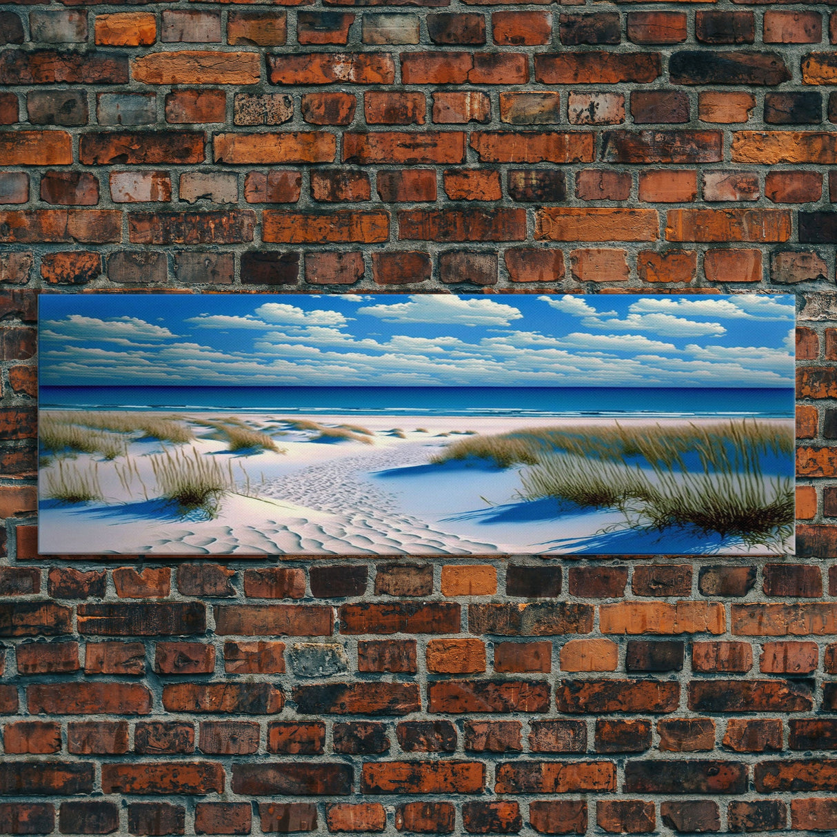 Vibrant Beach Sunset Canvas Print - Perfect for Living Room Decor, Framed Wall Art, Calming Decor, Beach Waves