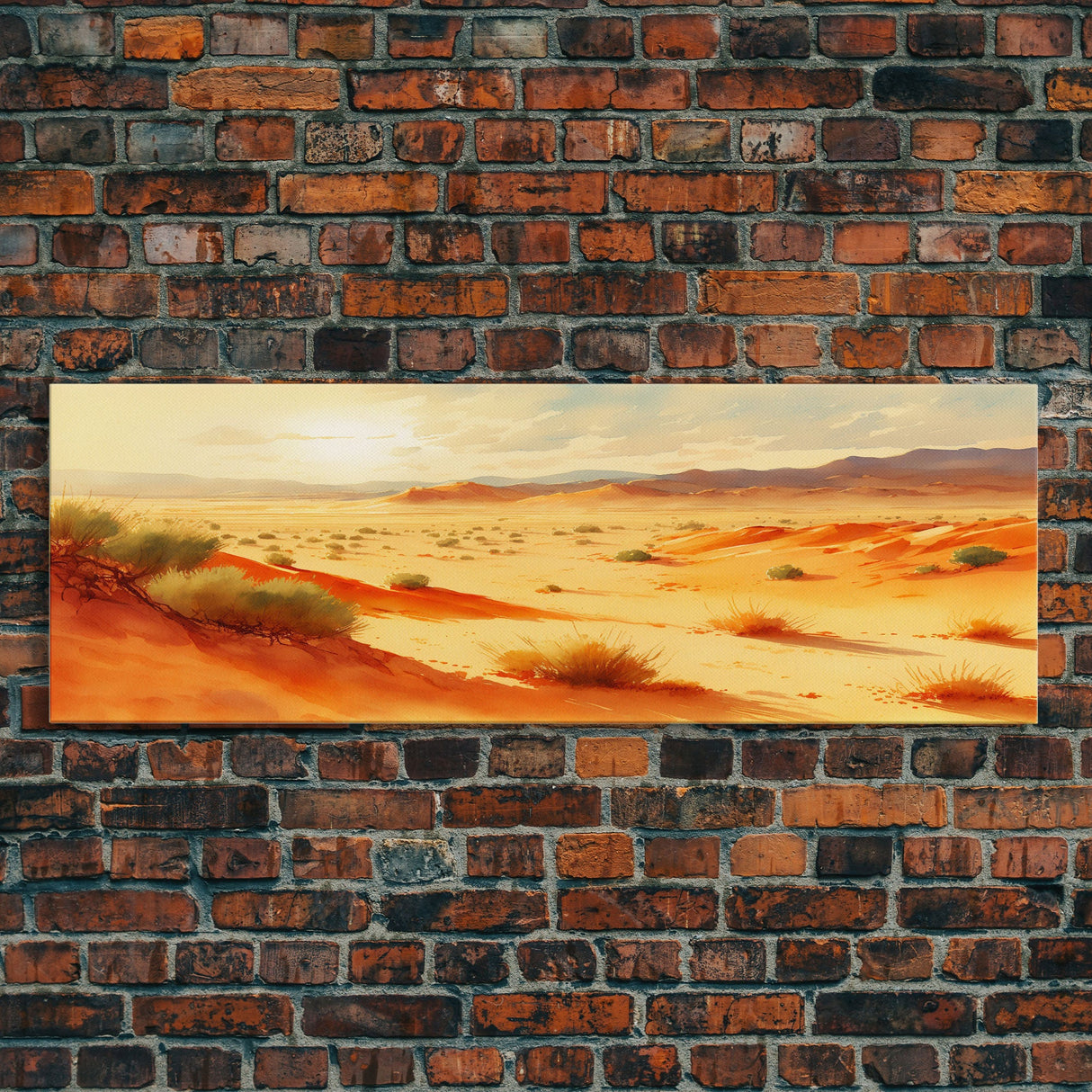 Panoramic Canvas Print of Desert Landscape at Sunset - Perfect for Living Room, Bedroom, or Office Decor, Western Decor, Wild West